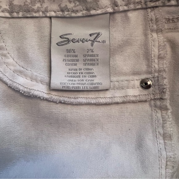 7 for All Mankind Women’s Gray/White Skinny Pants Size 8 - Picture 5 of 6